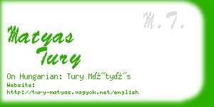 matyas tury business card